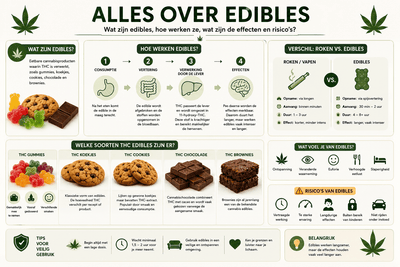 Wat Zijn Edibles? Alles Over THC Edibles, THC Gummies en THC Cookies