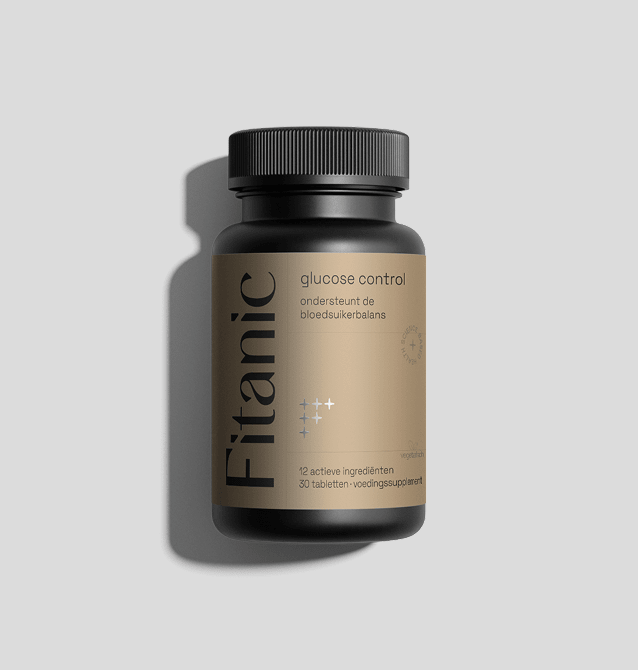 Fitanic glucose control supplement voor bloedsuikerbalans, 30 tabletten met 12 actieve ingrediënten