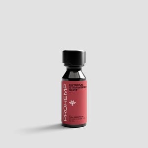 Prohemp Extreme Strawberry Shot, full spectrum CBD, 20 mg, 50 ml flesje